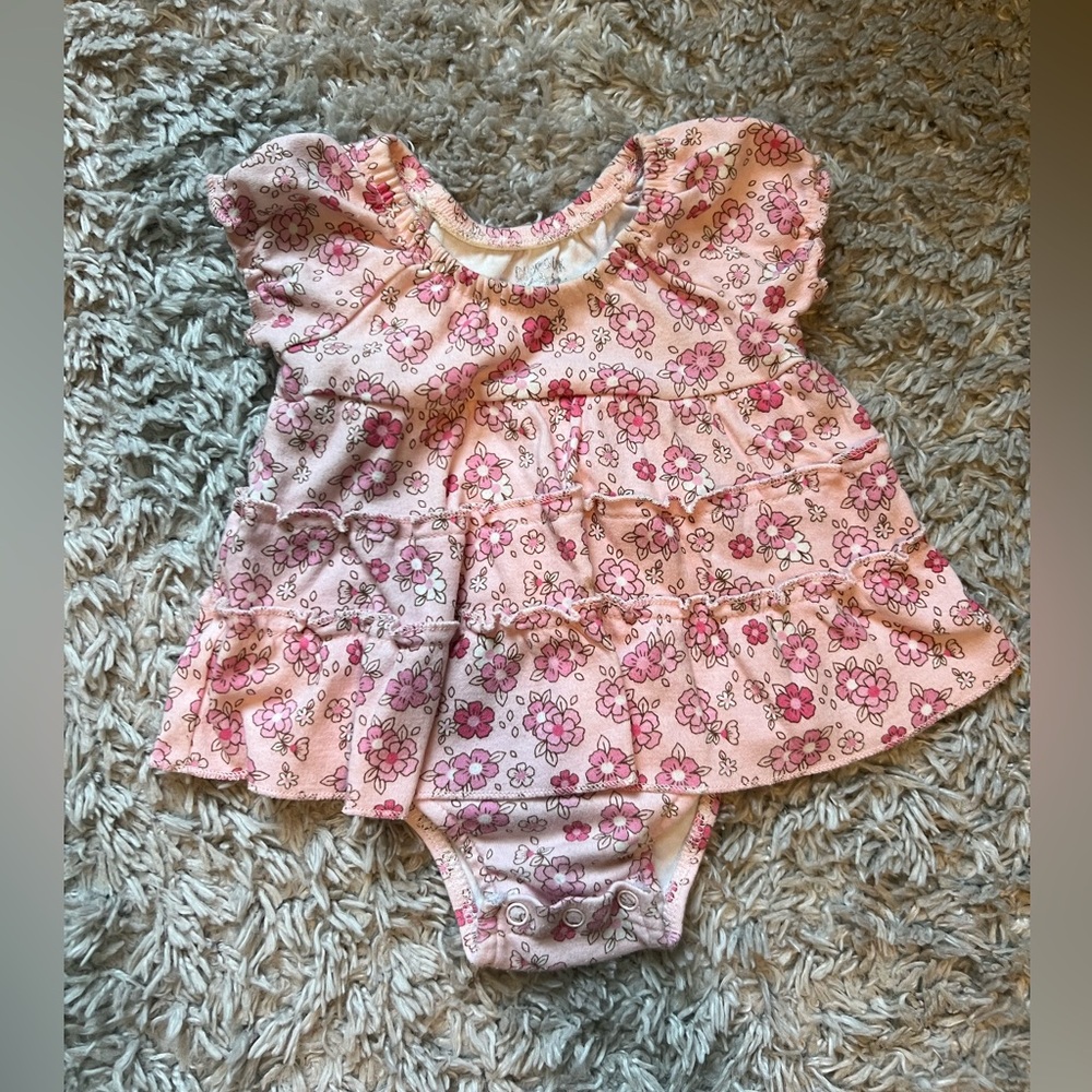 Floral Pink Baby Romper